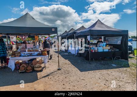 Marché artisanal à Glasson Dock près de Lancaster Banque D'Images