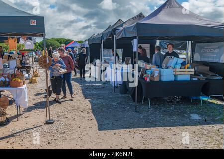 Marché artisanal à Glasson Dock près de Lancaster Banque D'Images