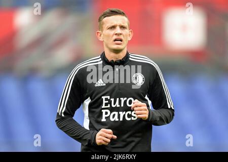 Rotterdam, pays-Bas. 31st juillet 2022. ROTTERDAM - Sebastian Szymanski de Feyenoord avant le match amical entre Feyenoord et CA Osasuna au stade Feyenoord de Kuip sur 31 juillet 2022 à Rotterdam, pays-Bas. ANP | Dutch Height | GERRIT DE COLOGNE Credit: ANP/Alay Live News Banque D'Images