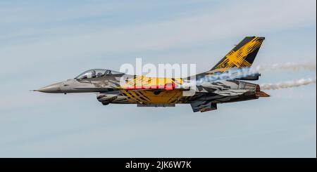 BAF Solo Display, FA-136 le X Tiger Livery, XTM 70 ans 31 Squadron et 80 ans OTAN Tiger Association Banque D'Images