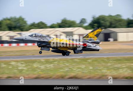 BAF Solo Display, FA-136 le X Tiger Livery, XTM 70 ans 31 Squadron et 80 ans OTAN Tiger Association Banque D'Images