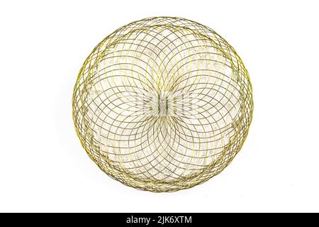 Défékt. Septal atrial. Dispositifs pour les procédures de cardiologie invasive. Dispositif de fermeture de la communication interauriculaire sur fond blanc. Banque D'Images