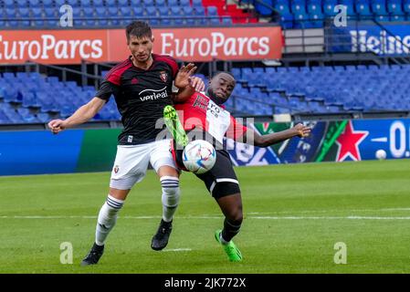 Rotterdam, pays-Bas. 31st juillet 2022. Pendant le match de presse entre Feyenoord et Osasuna au Stadion Feijenoord sur 31 juillet 2022 à Rotterdam, pays-Bas (photo de Geert van Erven/Orange Pictures) Credit: Orange pics BV/Alay Live News Banque D'Images