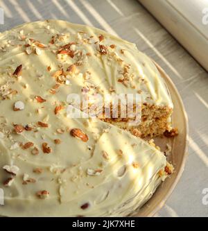 Gâteau de carotte fait maison Banque D'Images