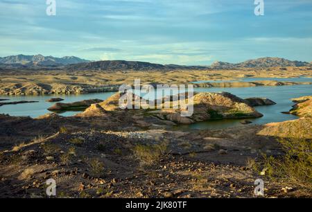 30 juillet 2022, lac Mead, Nevada, conditions de sécheresse sévère à Boulder Harbour Boat Launch près de Las Vegas. Banque D'Images