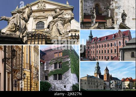 Cracovie en Pologne est l'une des plus anciennes villes du pays. Ancienne résidence des rois, elle est considérée comme la capitale de la culture polonaise Banque D'Images