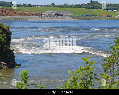 Reversing Falls du parc Fallsview, Saint John, N.-B. Banque D'Images