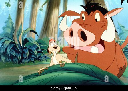 Film Timon & Pumbaa : The Lion King (USA 1994) Directeur : Roger Allers & Rob Minkoff 06 mai 1994 **AVERTISSEMENT** cette photographie est destinée à un usage éditorial exclusif et est protégée par les droits d'auteur de WALT DISNEY PICTURES et/ou du photographe attribué par The film or production Company et ne peut être reproduite que par des publications dans le cadre de la promotion du film ci-dessus. Un crédit obligatoire pour LES IMAGES DE WALT DISNEY est requis. Le photographe doit également être crédité lorsqu'il est connu. Aucune utilisation commerciale ne peut être accordée sans l'autorisation écrite de la Société du film. Banque D'Images