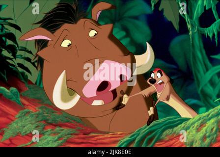 Film Pumbaa & Timon : The Lion King (USA 1994) Directeur : Roger Allers & Rob Minkoff 06 mai 1994 **AVERTISSEMENT** cette photographie est destinée à un usage éditorial exclusif et est protégée par les droits d'auteur de WALT DISNEY PICTURES et/ou du photographe attribué par The film or production Company et ne peut être reproduite que par des publications dans le cadre de la promotion du film ci-dessus. Un crédit obligatoire pour LES IMAGES DE WALT DISNEY est requis. Le photographe doit également être crédité lorsqu'il est connu. Aucune utilisation commerciale ne peut être accordée sans l'autorisation écrite de la Société du film. Banque D'Images