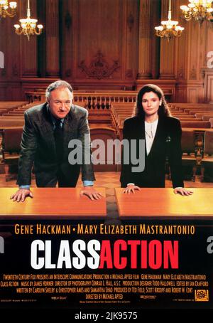 GENE Hackman, Mary Elizabeth Mastrantonio Poster film Class action (1994) personnages : Jedediah Tucker Ward, réalisateur : Michael Apted 18 mars 1991 **AVERTISSEMENT** cette photographie est à usage éditorial exclusif et est la propriété de 20THCENTURY FOX et/ou du photographe désigné par le film ou la société de production et ne peut être reproduite que par des publications en liaison avec la promotion du film ci-dessus. Un crédit obligatoire à 20THCENTURY FOX est requis. Le photographe doit également être crédité lorsqu'il est connu. Aucune utilisation commerciale ne peut être accordée sans autorisation écrite de The film Company. Banque D'Images