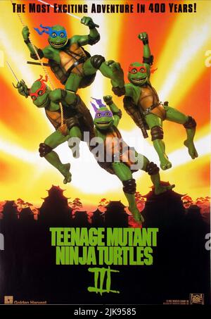 Raphael, Leonardo, Michelangelo & Donatello Poster film: Teenage mutant Ninja Turtles III (USA/HK 1993) Directeur : Stuart Gillard 19 mars 1993 **AVERTISSEMENT** cette photographie est à usage éditorial exclusif et est le droit d'auteur de LA NOUVELLE LIGNE et/ou du photographe assigné par la Société de film ou de production et ne peut être reproduite que par des publications en conjonction avec la promotion du film ci-dessus. Un crédit obligatoire pour LA NOUVELLE LIGNE est requis. Le photographe doit également être crédité lorsqu'il est connu. Aucune utilisation commerciale ne peut être accordée sans l'autorisation écrite de la Société du film. Banque D'Images