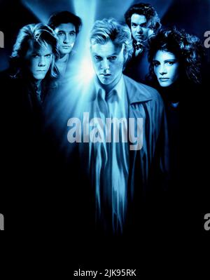 Kevin Bacon, William Baldwin, Kiefer Sutherland, Oliver Platt & Julia Roberts film: Flatliners (USA 1990) personnages: David Labraccio, Dr. Joe Hurley, Nelson, Randy Steckle et Rachel Mannus Directeur : Joel Schumacher 10 août 1990 **AVERTISSEMENT** cette photographie est destinée à un usage éditorial exclusif et est protégée par les droits d'auteur de COLUMBIA PICTURES et/ou du photographe attribué par la Société de film ou de production et ne peut être reproduite que par des publications en conjonction avec la promotion du film ci-dessus. Un crédit obligatoire pour LES PHOTOS DE COLUMBIA est requis. Le photographe doit également être crédité lorsqu'il est connu. N Banque D'Images