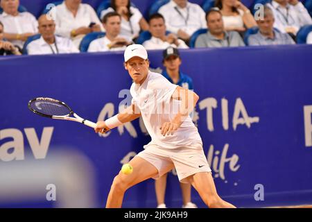 Umago, Croatie. 31st juillet 2022. Jannik sinner (IT) pendant ATP Croatie Open Umag - Alcaraz vs sinner, tennis Internationals à Umago, Croatie, 31 juillet 2022 Credit: Independent photo Agency/Alay Live News Banque D'Images