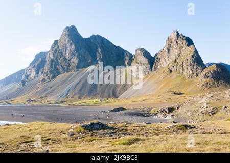 Plage de lave Hvalnes paysage, est de l'Islande vue. Paysages de l'Islande Banque D'Images