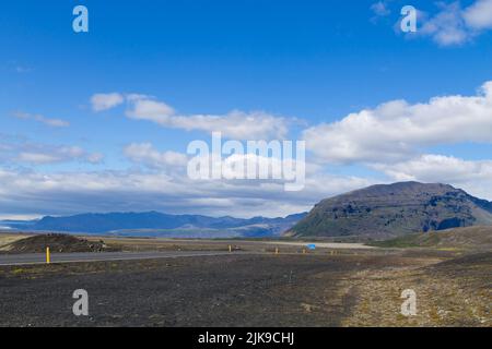 Route de perspective du sud de l'Islande, paysage islandais. Belle Islande Banque D'Images