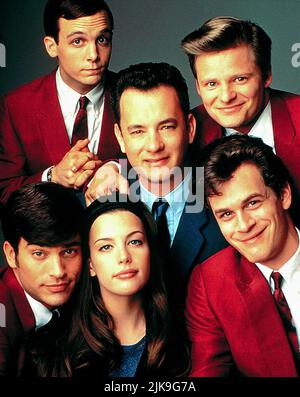 Ethan Embry, Tom Hanks, Steve Zahn, Johnathon Schaech & Liv Tyler film: Thing You Do (1996) personnages: T. B. Player,M. White, Lenny Haise, Jimmy Mattly & Faye Dolan Directeur : Tom Hanks 14 septembre 1996 **AVERTISSEMENT** cette photographie est à usage éditorial exclusif et est le droit d'auteur de 20th CENTURY FOX et/ou le photographe assigné par la Société de film ou de production et ne peut être reproduite que par des publications dans le cadre de la promotion du film ci-dessus. Un crédit obligatoire à 20th CENTURY FOX est requis. Le photographe doit également être crédité lorsqu'il est connu. Aucune utilisation commerciale ne peut b Banque D'Images