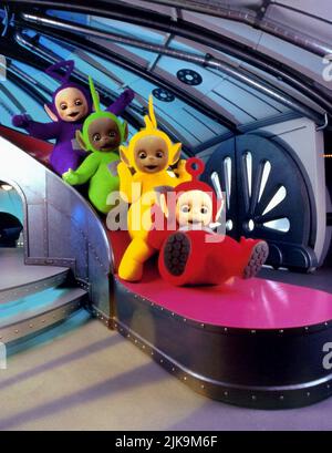 Tinky-Winky, LAA-LAA, Dipsy & po Television : Teletubbies (TV-Serie) UK 1997–2001, 24 Mars 1997 **AVERTISSEMENT** cette photographie est destinée à un usage éditorial exclusif et est le copyright de la BBC et/ou du photographe assigné par la Société du film ou de la production et ne peut être reproduite que par des publications dans le cadre de la promotion du film ci-dessus. Un crédit obligatoire pour BBC est requis. Le photographe doit également être crédité lorsqu'il est connu. Aucune utilisation commerciale ne peut être accordée sans l'autorisation écrite de la Société du film. Banque D'Images