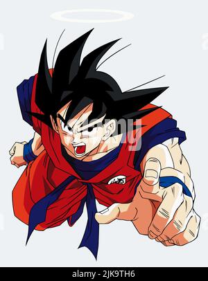 Goku Television : Dragon Ball Z (série TV) personnages : Goku JP 1996–2003, 13 septembre 1996 **AVERTISSEMENT** cette photographie est réservée à un usage éditorial et est protégée par les droits d'auteur de TOEI ANIMATION et/ou du photographe désigné par la société cinématographique ou de production et ne peut être reproduite que par des publications dans le cadre de la promotion du film ci-dessus. Un crédit obligatoire pour L'ANIMATION TOEI est requis. Le photographe doit également être crédité lorsqu'il est connu. Aucune utilisation commerciale ne peut être accordée sans autorisation écrite de The film Company. Banque D'Images