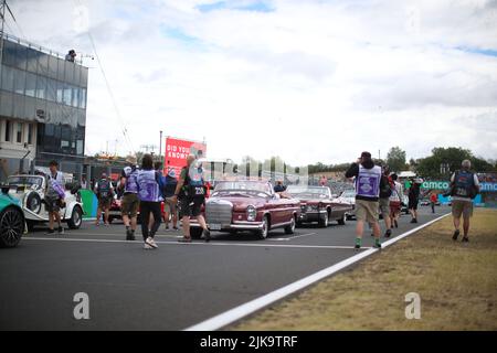 Les pilotes défilent pendant le GP hongrois, le 28-31 juillet 2022 à Hungaroring, championnat du monde de Formule 1 2022. Banque D'Images