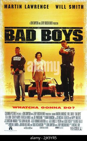 Film Poster film: Bad Boys (USA 1995) Directeur: Michael Bay 07 avril 1995 **AVERTISSEMENT** cette photographie est destinée à un usage éditorial exclusif et est le droit d'auteur de COLUMBIA et/ou le photographe assigné par la Société de film ou de production et ne peut être reproduite que par des publications en conjonction avec la promotion du film ci-dessus. Un crédit obligatoire pour LA COLOMBIE est requis. Le photographe doit également être crédité lorsqu'il est connu. Aucune utilisation commerciale ne peut être accordée sans l'autorisation écrite de la Société du film. Banque D'Images