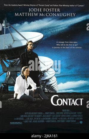 Matthew McConaughey & Jodie Foster film: Contact (1996) personnages: Palmer Joss, Eleanor Arroway Directeur: Robert Zemeckis 11 juillet 1997 **AVERTISSEMENT** cette photographie est destinée à un usage éditorial exclusif et est protégée par les droits d'auteur de WARNER BROS et/ou du photographe attribué par la Société de film ou de production et ne peut être reproduite que par des publications en conjonction avec la promotion du film ci-dessus. Un crédit obligatoire pour WARNER BROS est requis. Le photographe doit également être crédité lorsqu'il est connu. Aucune utilisation commerciale ne peut être accordée sans l'autorisation écrite de la Société du film. Banque D'Images