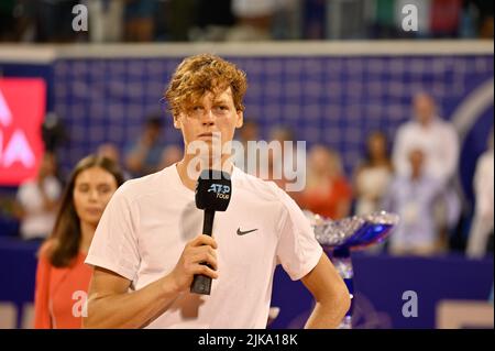 Umago, Croatie. 31st juillet 2022. Jannik sinner (IT) pendant ATP Croatie Open Umag - Alcaraz vs sinner, tennis Internationals à Umago, Croatie, 31 juillet 2022 Credit: Independent photo Agency/Alay Live News Banque D'Images