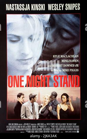 Nastassja Kinski,Wesley Snipes Poster film: One Night Stand (1997) personnages: Karen, Directrice: Mike Figgis 31 août 1997 **AVERTISSEMENT** cette photographie est destinée à un usage éditorial exclusif et est le droit d'auteur d'UNE NOUVELLE LIGNE et/ou du photographe assigné par la Société de film ou de production et ne peut être reproduite que par des publications en conjonction avec la promotion du film ci-dessus. Un crédit obligatoire pour LA NOUVELLE LIGNE est requis. Le photographe doit également être crédité lorsqu'il est connu. Aucune utilisation commerciale ne peut être accordée sans l'autorisation écrite de la Société du film. Banque D'Images