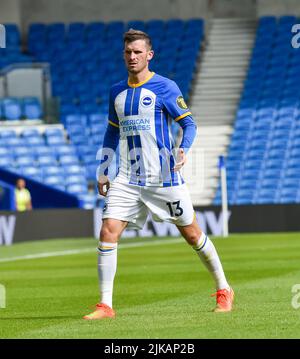 Pascal Gross de Brighton lors du match d'avant-saison entre Brighton et Hove Albion et Espanyol au stade de la communauté American Express, Brighton, Royaume-Uni - 30th juillet 2022 usage éditorial uniquement. Pas de merchandising. Pour les images de football, les restrictions FA et Premier League s'appliquent inc. Aucune utilisation Internet/mobile sans licence FAPL - pour plus de détails, contactez football Dataco Banque D'Images