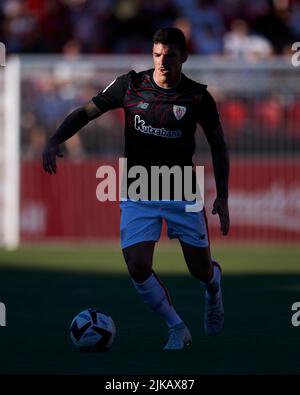 ANDUVA, ESPAGNE - JUILLET 31: Ander CAPA of Athletic Club en action pendant le match amical d'avant-saison entre CD Mirandes et Athletic Club on 31 juillet 2022 à Anduva à Miranda, Espagne. Credit: Ricardo Larreina/AFLO/Alay Live News Banque D'Images