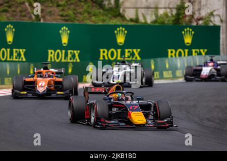 17 IWASA Ayumu (jpn), DAMS, Dallara F2, action lors de la ronde 10th du Championnat de Formule 2 de la FIA 2022, de 28 juillet à 31, 2022 sur le Hungaroring, à Mogyorod, Hongrie - photo: Diederik Van Der Laan/DPPI/LiveMedia Banque D'Images