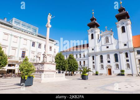 Széchenyi tér, vieille ville, Gyor, Hongrie Banque D'Images