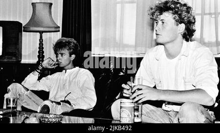 MAGNE FURUHOLMEN, A-HA et PAL WAAKTAAR dans A-HA: LE FILM (2021), réalisé par THOMAS ROBSAHM et ASLAUG HOLM. Credit: Fond pour Lyd og Bilde / Album Banque D'Images