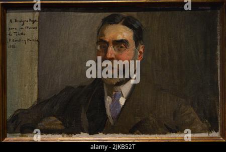 Benigno de la Vega-Inclán y Flaquer, 2nd Marquis de la Vega-Inclán (1858-1942). Patron espagnol, fondateur du musée El Greco. Portrait du marquis de la Vega-Inclán, par Joaquín Sorolla y Bastida (1863-1923), 1910. Huile sur toile. Musée El Greco. Tolède, Espagne. Auteur: Joaquín Sorolla y Bastida (1863-1923). Peintre espagnol. Banque D'Images