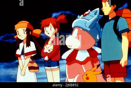 Melody,Misty,Slowking & Pikachu film: Pokemon: Power of One; Pokemon 2 (Gekijo-ban poketto monsuta: Maboroshi no pokemon: Rugia bakutan) personnages: Melody,Misty,Slowking & Pikachu JP/USA 1999, Regie: Michael Haigney et Yuhiko Directeur: Michael Haigney, K Yuyama 17 juillet 1999 **AVERTISSEMENT** cette photographie est à usage éditorial exclusif et est le copyright de WARNER BROS.NINTENDO et/ou le photographe assigné par la Société de film ou de production et ne peut être reproduite que par des publications en conjonction avec la promotion du film ci-dessus. Un crédit obligatoire pour WARNER BROS.NINTENDO est r Banque D'Images