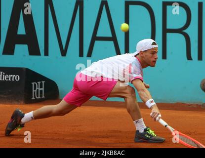 Diego Schwartzman d'Argentine pendant le tournoi de tennis Mutua Madrid Open 2022 sur 4 mai 2022 au stade Caja Magica à Madrid, Espagne - photo Laurent Lairys / DPPI Banque D'Images