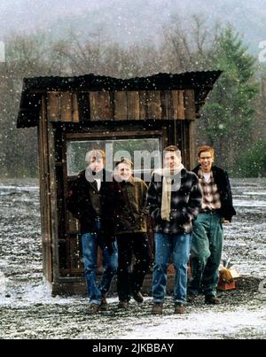 Chad Lindberg, William Lee Scott, Jake Gyllenhaal, Chris Owen film: October Sky (1999) personnages: O'Dell,Roy Lee,Homer Hickam,Quentin Directeur: Joe Johnston 19 février 1999 **AVERTISSEMENT** cette photographie est destinée à un usage éditorial exclusif et est le droit d'auteur d'UNIVERSAL et/ou du photographe attribué par la Société de film ou de production et ne peut être reproduite que par des publications en conjonction avec la promotion du film ci-dessus. Un crédit obligatoire pour UNIVERSEL est requis. Le photographe doit également être crédité lorsqu'il est connu. Aucune utilisation commerciale ne peut être accordée sans l'autorisation écrite du film Banque D'Images