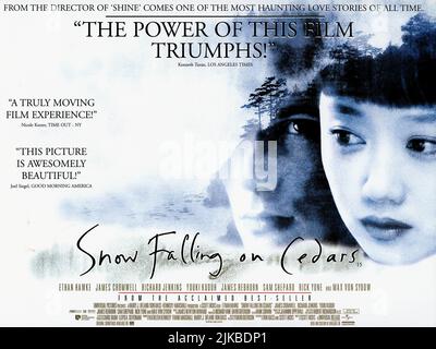 Ethan Hawke & Youki Kudoh film Poster film: Snow Falling on Cedars (USA 1999) personnages: Ishmael Chambers & Hatsue Miyamoto / Literaturverfilmung (basé sur le livre de David Guterson) Directeur: Scott Hicks 12 septembre 1999 **AVERTISSEMENT** cette photographie est à usage éditorial exclusif et est le droit d'auteur des IMAGES UNIVERSELLES et/ou du photographe assigné par la Société de film ou de production et ne peut être reproduite que par des publications dans le cadre de la promotion du film ci-dessus. Un crédit obligatoire pour LES PHOTOS UNIVERSELLES est requis. Le photographe doit également être crédité lorsqu'il est connu. Pas de co Banque D'Images