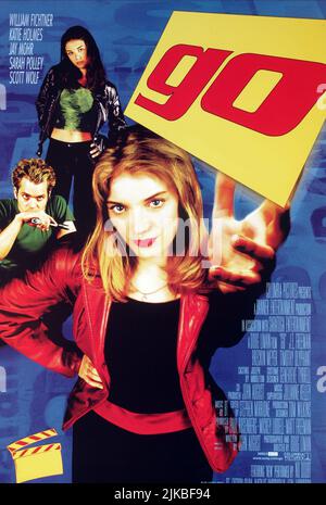 Timothy Olyphant, Katie Holmes & Sarah Polley film de l'affiche : Go (1999) personnages : Todd gaines, Claire Montgomery, Ronna Martin Directeur : Doug Liman 07 avril 1999 **AVERTISSEMENT** cette photographie est à usage éditorial exclusif et est le droit d'auteur de TRISTAR et/ou le photographe assigné par la Société de film ou de production et ne peut être reproduite que par des publications dans le cadre de la promotion du film ci-dessus. Un crédit obligatoire pour TRISTAR est requis. Le photographe doit également être crédité lorsqu'il est connu. Aucune utilisation commerciale ne peut être accordée sans l'autorisation écrite de la Société du film. Banque D'Images