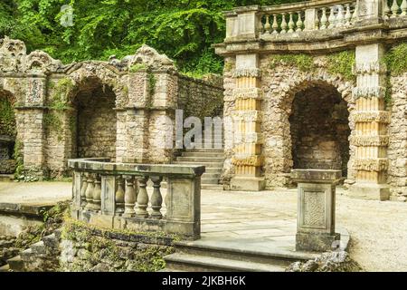 Ermitage de Bayreuth - Arcades à la Grotte inférieure Banque D'Images