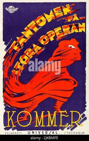 Fannomen på stora operan - le fantôme de l'Opéra (Universal, 1925) affiche suédoise Banque D'Images