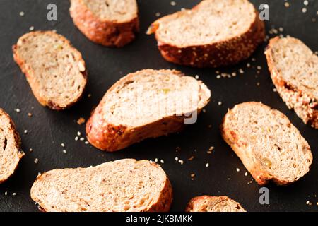 alimentation saine à la maison fond de pain de wholegrain Banque D'Images