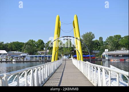 Vienne, Autriche. Plage de COPA sur le Danube à Vienne Banque D'Images