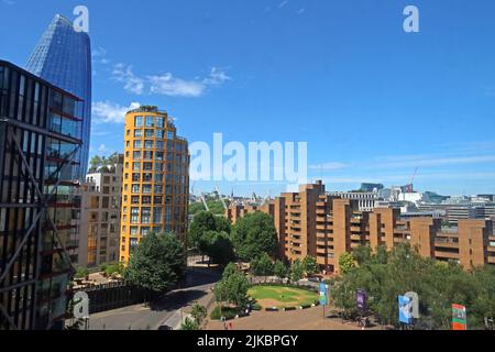 Bloc d'appartements à Hopton Street, Castle Yard, Southwark, Londres, avec vue sur le Tate Modern bankside, Londres, Angleterre, Royaume-Uni Banque D'Images