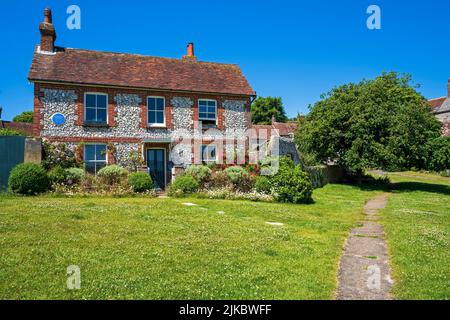 La chambre à l'East Dean où Sir Arthur Conan Doyle détective de fiction Sherlock Holmes' a passé sa retraite ; sur les South Downs, près de Eastbourne Banque D'Images