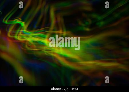 flou courbe néon lignes de lumière abstrait arrière-plan Banque D'Images