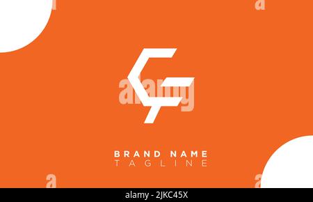 Lettres alphabétiques CF initiales logo monogramme Illustration de Vecteur