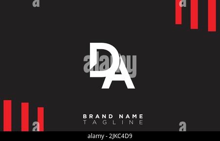 DA Alphabet lettres initiales Monogram logo Illustration de Vecteur