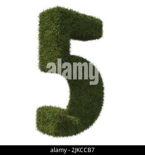 3D illustration des nombres d'herbe Banque D'Images