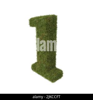 3D illustration des nombres d'herbe Banque D'Images