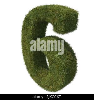 3D illustration des nombres d'herbe Banque D'Images